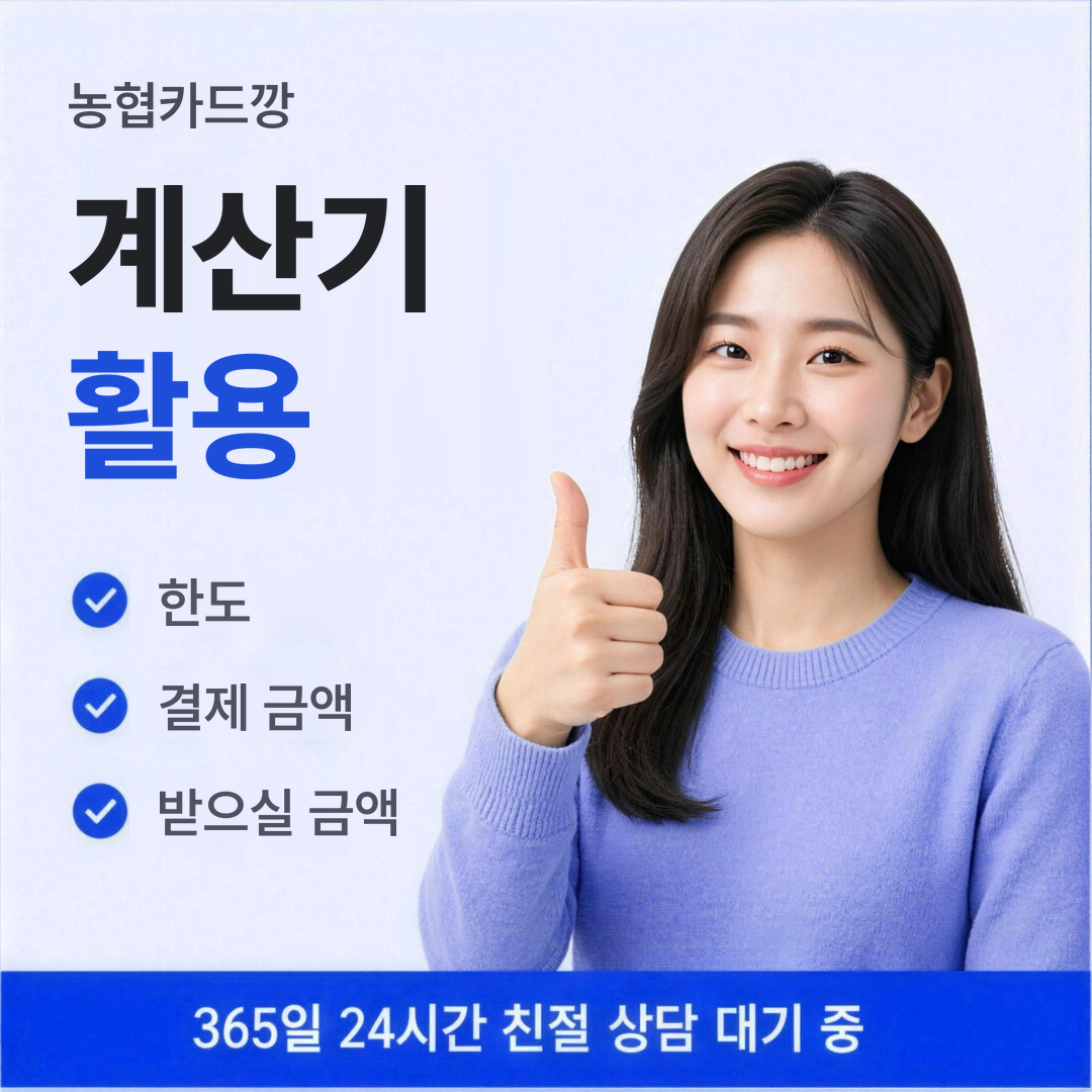 다음머니 농협카드깡 계산기 활용법 안내
